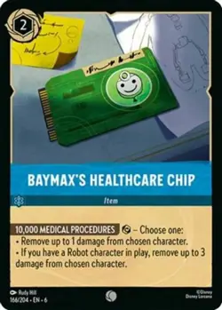 4x Baymax's Healthcare Chip - 166/204 - Common NM-Mint Disney Lorcana: Azurite S - Image 1