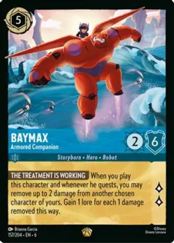 1x Baymax - Armored Companion - 157/204 - Legendary NM-Mint Disney Lorcana: Azur - Image 1