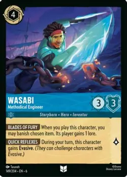 4x Wasabi - Methodical Engineer - 149/204 - Uncommon NM-Mint Disney Lorcana: Azu - Image 1