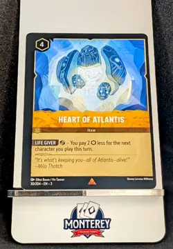 HEART OF ATLANTIS NM-MINT Disney Lorcana TCG non holo 30/204 EN3 - Image 1