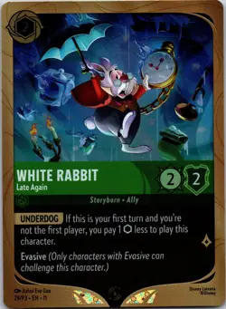 Disney Lorcana Winterspell White Rabbit Late Again FOIL PROMO - Image 1