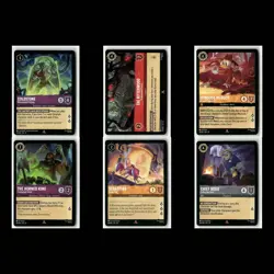 6-Card Disney Lorcana Lot – Whispers in the Well – Rare & Super Rare - Image 1