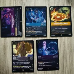 Disney Lorcana Whispers in the Well Promo Cards Zeus Scar Elsa Great Illuminary - Image 1