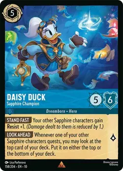 Daisy Duck Sapphire Champion 158/204 Whispers in the Well Disney Lorcana - Image 1