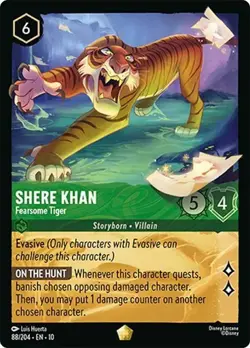 Shere Khan Fearsome Tiger 88/204 Whispers In the Well Legendary Disney Lorcana - Image 1