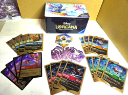 Disney Lorcana Winterspell League Promo Card Set x 4+Counter+Storage Box+Sticker - Image 1