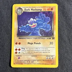 Dark Machamp 10/82 Team Rocket Holo Rare 2000 Wizards Pokemon Card English MP/HP - Image 1