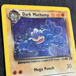 Dark Machamp 10/82 Team Rocket Holo Rare 2000 Wizards Pokemon Card English MP/HP - Image 3
