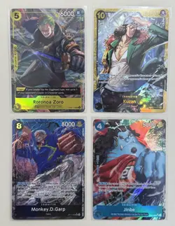 ONE PIECE 4 Card Lot Alt Art (Alternative Art) Zoro, Kuzan, Jimbe, Monkey.D.Garp - Image 1
