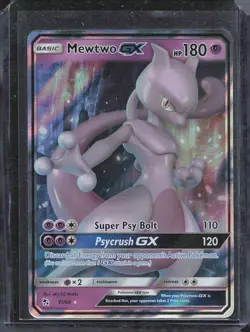 Pokemon Mewtwo GX Holo Ultra Rare TCG Card Hidden Fates 31/68 Full Art - Image 1