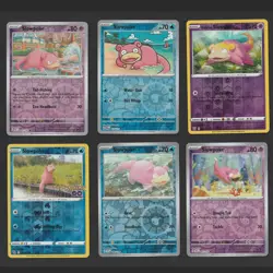 Slowpoke Pokemon Card Collection Set of 6 Reverse Holo Rare Cute - Image 1