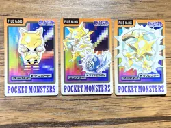 Pokemon Carddass Card Abra Kadabra Alakazam Bandai Pocket Monsters 1997 - Image 1