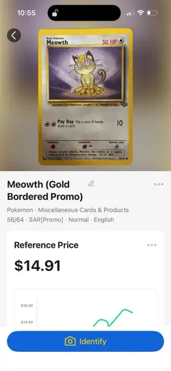 Meowth Pokemon TCG Jungle Card 56/64 1st Edition Common LP - Image 3