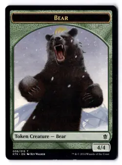 Bear Token LP* Khans Of Tarkir ENGLISH 008/013 mtg -UnltdCards - Image 1