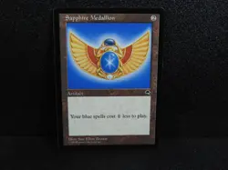 MTG Magic The Gathering Tempest Sapphire Medallion Lightly played - Image 1