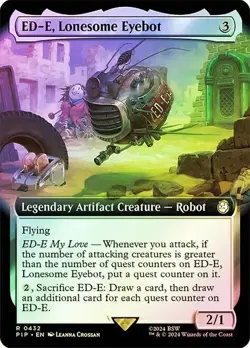 ED-E, Lonesome Eyebot Foil Extended Art Fallout Commander NM MTG - Image 1