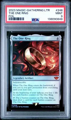 2023 MTG TALES OF MIDDLE-EARTH FOIL #246 THE ONE RING PSA 9 - Image 1