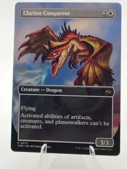 MTG Tarkir: Dragonstorm Clarion Conqueror Borderless Regular #0377 NM - Image 1