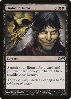 MTG Diabolic Tutor Magic 2012 M12 Uncommon LP - Image 1