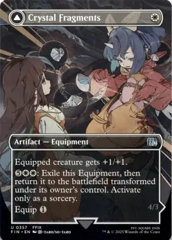 Crystal Fragments BORDERLESS Final Fantasy Magic MTG NM - Image 1
