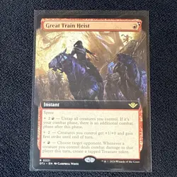 Great Train Heist #290 Extended Art - MTG Outlaws of Thunder Junction Rare NM - Image 1