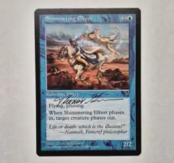 UNPLAYED SIGNED NM Magic MTG Shimmering Efreet Visions THOMAS GIANNI EDH CUBE - Image 1