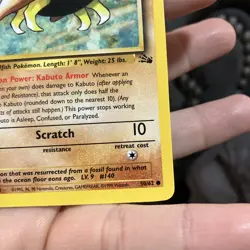 Pokemon TCG Kabuto Fossil 1st Edition Common Card 50/62 NM - Image 5