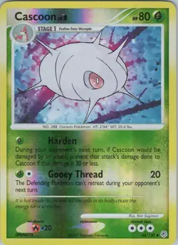 Cascoon REVERSE HOLOFOIL MP #44 Diamond and Pearl Pokemon - Image 1