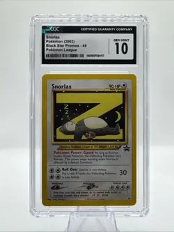 Snorlax 49/53 Black Star Promo 2002 Pokemon League Vintage Gem Mint 10 - Image 1