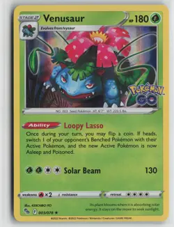 Venusaur Holo Rare Pokemon GO 003/078 NM - Image 1