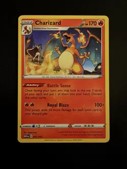 Pokemon Charizard 25/185 - Non-Holo Rare SWSH Vivid Voltage (2020) - LP - Image 1