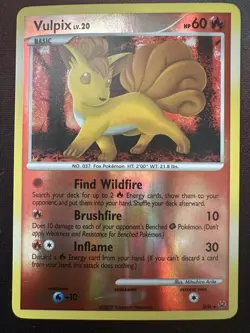 Pokemon TCG Shiny Vulpix SH6 Secret Rare Reverse Holo Platinum - NM - Image 1