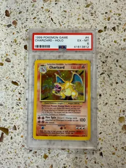 Pokemon 1999 Charizard Holo Rare 4/102 Base Set PSA 6 - Image 1