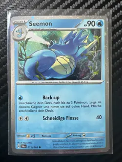 Pokemon Seemon 011/064 Nebel der Sagen Cosmo Holo Seadra Promo Shrouded Fable - Image 1