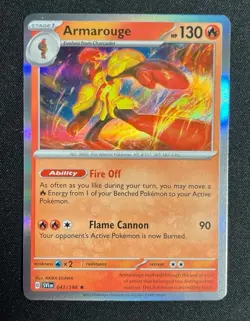 Armarouge 041/198 Holo Rare Scarlet & Violet Base Pokemon TCG - Image 1