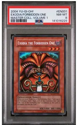 2004 YuGiOh Exodia the Forbidden One MC1-EN001 Graded PSA 8 MINT Head - Image 1
