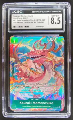 2025 ONE PIECE CCG KOUZUKI MOMONOSUKE ALT ART OP10-028 CGC 8.5 A PT - Image 1