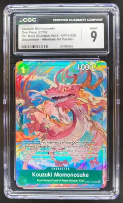 2025 ONE PIECE CCG KOUZUKI MOMONOSUKE ALT ART OP10-028 CGC 10 A PT - Image 1