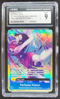 2024 ONE PIECE CCG PERFUME FEMUR RARE OP07-057 CGC 9 A PT - Image 1