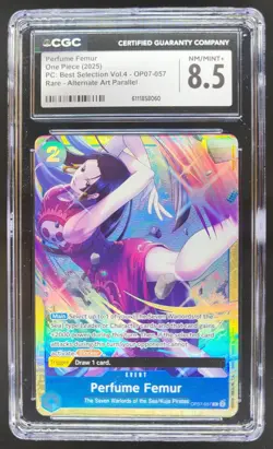 2024 ONE PIECE CCG PERFUME FEMUR RARE OP07-057 CGC 8.5 A PT - Image 1