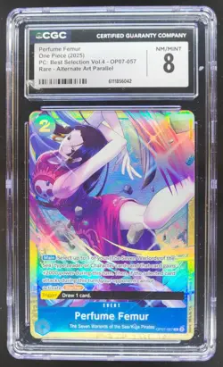 2024 ONE PIECE CCG PERFUME FEMUR RARE OP07-057 CGC 8 A PT - Image 1