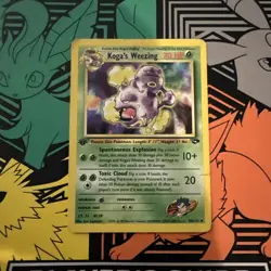 Pokemon Card - Koga's Weezing 1st Edition Gym Challenge 50/132 Uncommon - Image 1