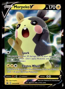 Pokemon TCG SWSH: Sword & Shield Promo Cards #SWSH056 Morpeko V Holo NM - Image 1
