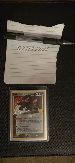Pokemon Umbreon Star 17/17 Celebrations Classic Collection Holo Card English - Image 1