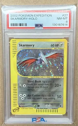 Pokemon Skarmory Expedition Holo Rare #27/165 PSA 8 NM - MT - Image 1