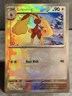 Lopunny 084/131 Master Ball Reverse Holo Prismatic Evolutions Pokemon TCG NM - Image 1