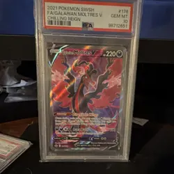 Pokemon Galarian Moltres V Full Art Holo Chilling Reign 176/198 PSA 10 - Image 1