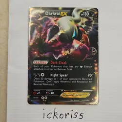 Pokemon Darkrai EX Ultra Rare Holo 63/108 Dark Explorers HP180 Darkness Card - Image 1