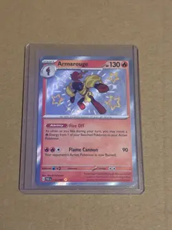 Pokemon TCG Armarouge Scarlet & Violet Paldean Fates Holo Shiny Rare Card #115 - Image 1