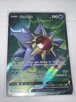 Pokemon TCG Starmie v Astral Radiance Holo Ultra Rare Full Art 166/189 - Image 1